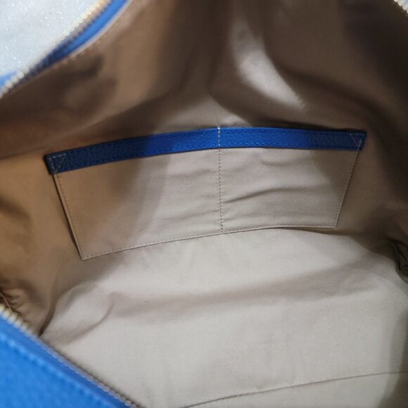 VERSACE Bluette Vitello Leather Traveling Case Bag w/Extra Shoulder Strap - Picture 9 of 12